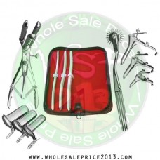  Hegar uterine dilator 3 pieces set, 7-8, 9-10, 11-12, pinwheel,mathieu, grave 3pcs, collin 3pcs